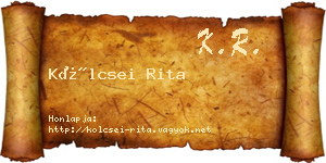 Kölcsei Rita névjegykártya